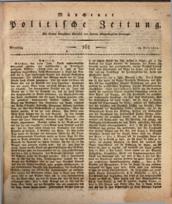 Münchener politische Zeitung (Süddeutsche Presse) Dienstag 11. Juli 1815