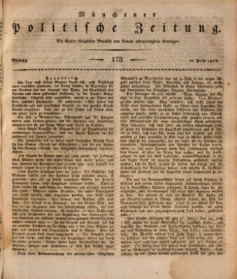 Münchener politische Zeitung (Süddeutsche Presse) Montag 31. Juli 1815