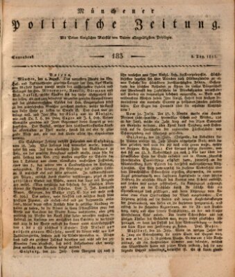 Münchener politische Zeitung (Süddeutsche Presse) Samstag 5. August 1815