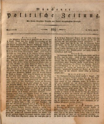 Münchener politische Zeitung (Süddeutsche Presse) Samstag 12. August 1815