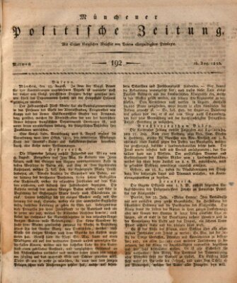 Münchener politische Zeitung (Süddeutsche Presse) Mittwoch 16. August 1815