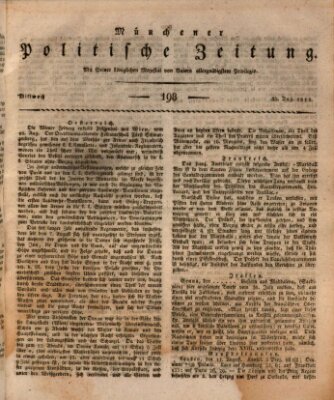 Münchener politische Zeitung (Süddeutsche Presse) Mittwoch 23. August 1815