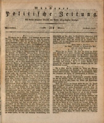 Münchener politische Zeitung (Süddeutsche Presse) Donnerstag 7. September 1815