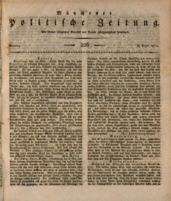 Münchener politische Zeitung (Süddeutsche Presse) Montag 25. September 1815