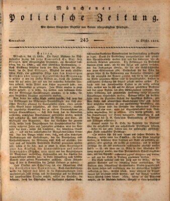 Münchener politische Zeitung (Süddeutsche Presse) Samstag 14. Oktober 1815