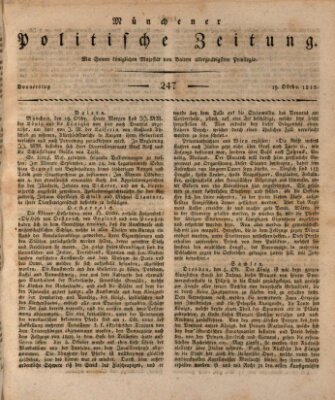Münchener politische Zeitung (Süddeutsche Presse) Donnerstag 19. Oktober 1815