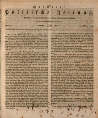 Münchener politische Zeitung (Süddeutsche Presse) Montag 23. Oktober 1815