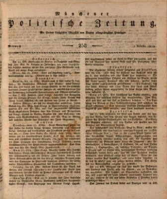 Münchener politische Zeitung (Süddeutsche Presse) Mittwoch 1. November 1815