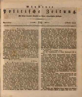 Münchener politische Zeitung (Süddeutsche Presse) Donnerstag 2. November 1815