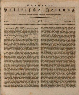 Münchener politische Zeitung (Süddeutsche Presse) Freitag 17. November 1815