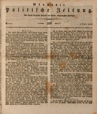 Münchener politische Zeitung (Süddeutsche Presse) Montag 4. Dezember 1815