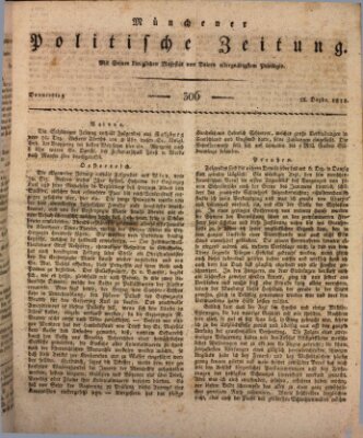 Münchener politische Zeitung (Süddeutsche Presse) Donnerstag 28. Dezember 1815