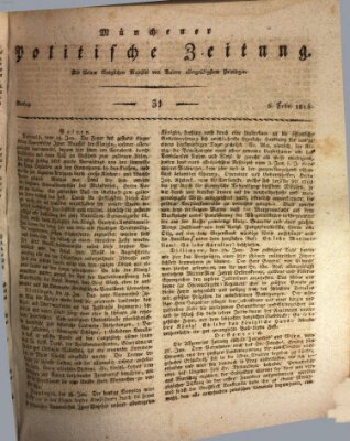 Münchener politische Zeitung (Süddeutsche Presse) Montag 5. Februar 1816