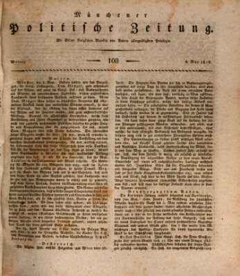 Münchener politische Zeitung (Süddeutsche Presse) Montag 6. Mai 1816