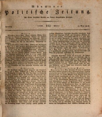 Münchener politische Zeitung (Süddeutsche Presse) Freitag 10. Mai 1816