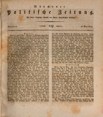 Münchener politische Zeitung (Süddeutsche Presse) Samstag 18. Mai 1816