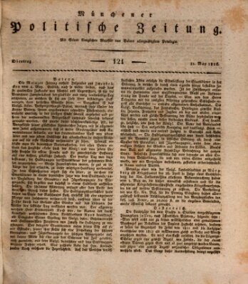 Münchener politische Zeitung (Süddeutsche Presse) Dienstag 21. Mai 1816