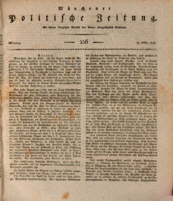 Münchener politische Zeitung (Süddeutsche Presse) Montag 28. Oktober 1816