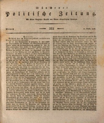 Münchener politische Zeitung (Süddeutsche Presse) Mittwoch 27. November 1816