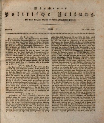 Münchener politische Zeitung (Süddeutsche Presse) Montag 30. Dezember 1816