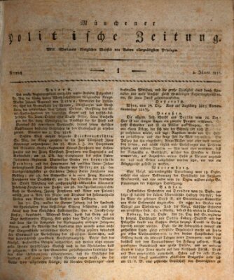 Münchener politische Zeitung (Süddeutsche Presse) Mittwoch 1. Januar 1817