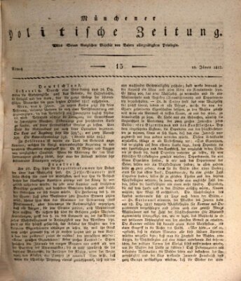 Münchener politische Zeitung (Süddeutsche Presse) Mittwoch 15. Januar 1817