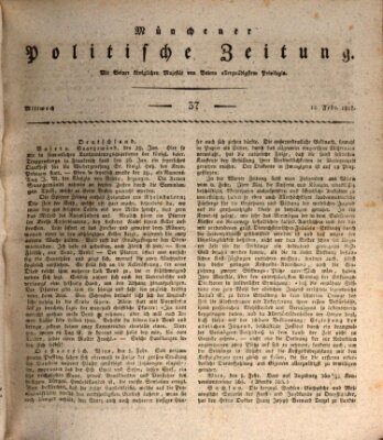 Münchener politische Zeitung (Süddeutsche Presse) Mittwoch 12. Februar 1817