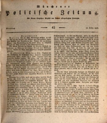 Münchener politische Zeitung (Süddeutsche Presse) Dienstag 18. Februar 1817