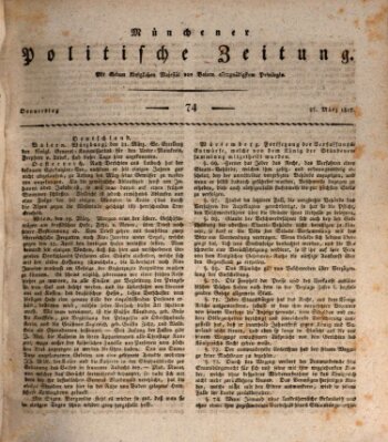 Münchener politische Zeitung (Süddeutsche Presse) Donnerstag 27. März 1817