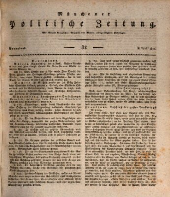 Münchener politische Zeitung (Süddeutsche Presse) Samstag 5. April 1817