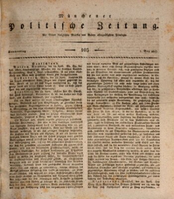 Münchener politische Zeitung (Süddeutsche Presse) Donnerstag 1. Mai 1817