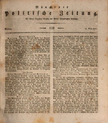 Münchener politische Zeitung (Süddeutsche Presse) Montag 19. Mai 1817