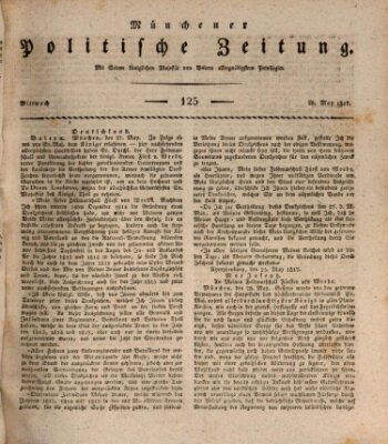 Münchener politische Zeitung (Süddeutsche Presse) Mittwoch 28. Mai 1817