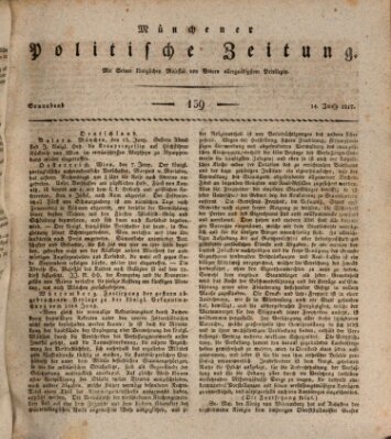 Münchener politische Zeitung (Süddeutsche Presse) Samstag 14. Juni 1817