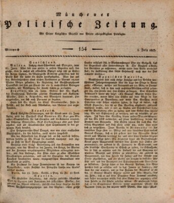 Münchener politische Zeitung (Süddeutsche Presse) Mittwoch 2. Juli 1817