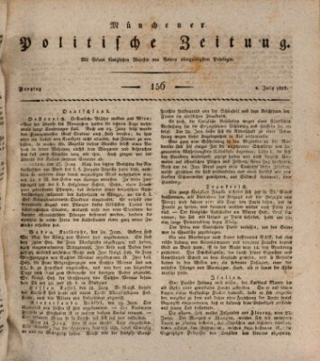 Münchener politische Zeitung (Süddeutsche Presse) Freitag 4. Juli 1817