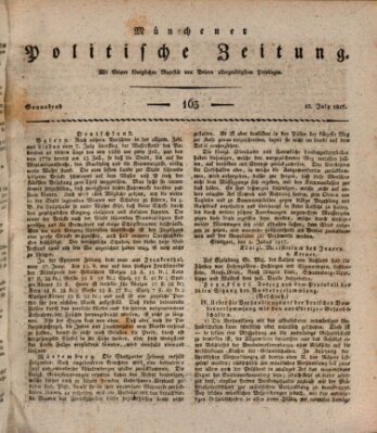 Münchener politische Zeitung (Süddeutsche Presse) Samstag 12. Juli 1817