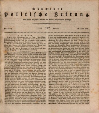 Münchener politische Zeitung (Süddeutsche Presse) Dienstag 29. Juli 1817