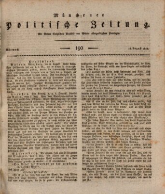 Münchener politische Zeitung (Süddeutsche Presse) Mittwoch 13. August 1817