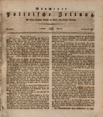 Münchener politische Zeitung (Süddeutsche Presse) Freitag 22. August 1817