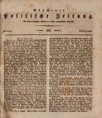 Münchener politische Zeitung (Süddeutsche Presse) Dienstag 26. August 1817