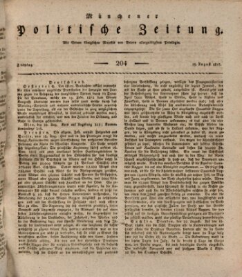 Münchener politische Zeitung (Süddeutsche Presse) Freitag 29. August 1817