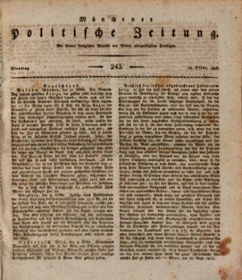 Münchener politische Zeitung (Süddeutsche Presse) Dienstag 14. Oktober 1817