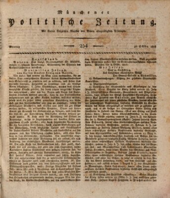 Münchener politische Zeitung (Süddeutsche Presse) Montag 27. Oktober 1817