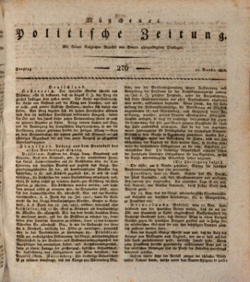 Münchener politische Zeitung (Süddeutsche Presse) Freitag 21. November 1817