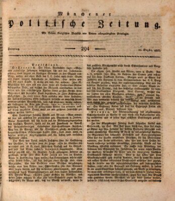 Münchener politische Zeitung (Süddeutsche Presse) Freitag 12. Dezember 1817