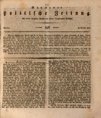 Münchener politische Zeitung (Süddeutsche Presse) Montag 15. Dezember 1817