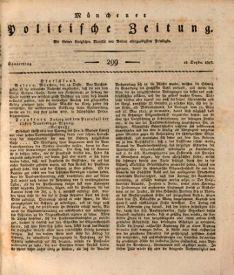 Münchener politische Zeitung (Süddeutsche Presse) Donnerstag 18. Dezember 1817