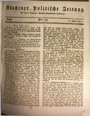 Münchener politische Zeitung (Süddeutsche Presse) Mittwoch 17. Januar 1821