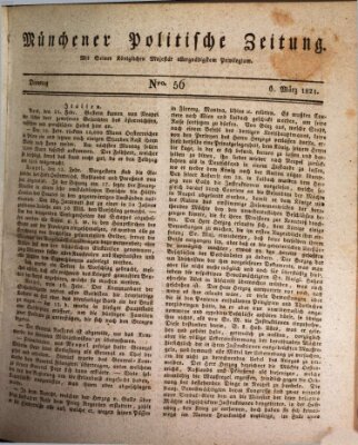 Münchener politische Zeitung (Süddeutsche Presse) Dienstag 6. März 1821